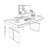 Black Rectangular Solid Wood with 2 drawers desk