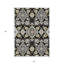 5' X 8' Black Oriental Washable Indoor Outdoor Area Rug