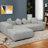L-Shaped Compressed Sofa Chaise Lounge