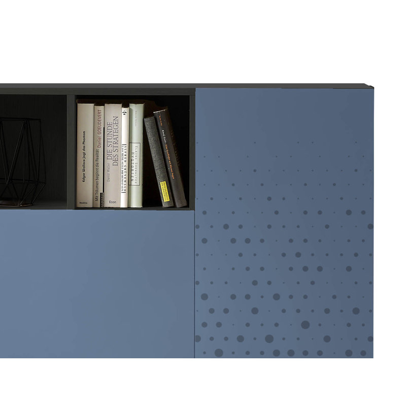 14 Pair Shoe Storage Cabinet, Blue