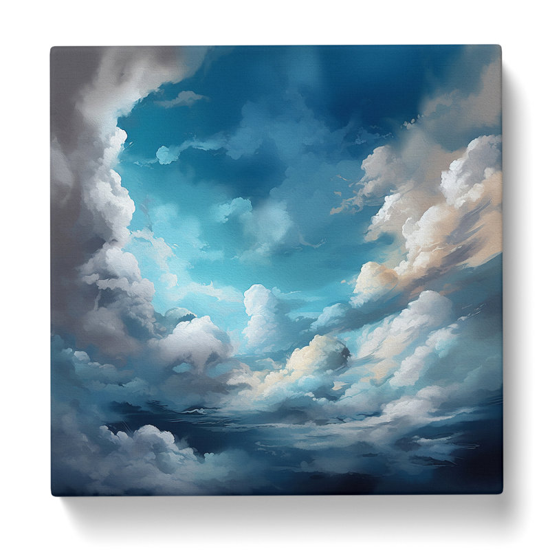 Cloudy Sky Digital Art No.7 - Wrapped Canvas