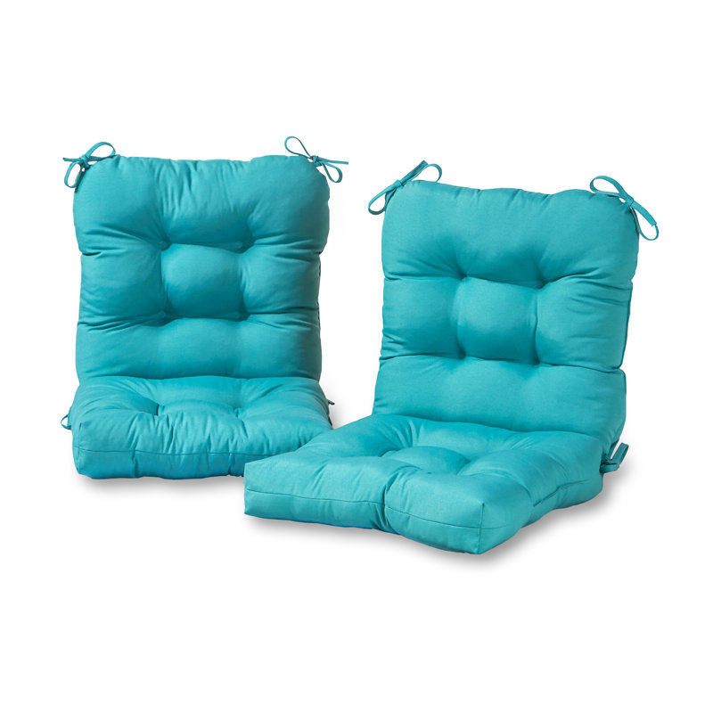 Coussin de chaise d'extérieur Lester, Sarcelle, 2, H 21 po x l 21 po x P 21 po
