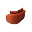 Canapé incurvé de 165 cm (65,11 po), rouge orangé, coussins à ressorts ensachés, 3 coussins décoratifs, aucun assemblage requis, ajout élégant à la pièce, assise confortable orange pour la lecture