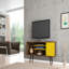 Meuble télé, brun rustique et jaune-783099645