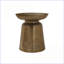 Table basse en cuivre martelé en métal avec base en forme de cloche, 22 po de hauteur - peu encombrante pour le salon et la chambre à coucher, aucun assemblage requis-148854486