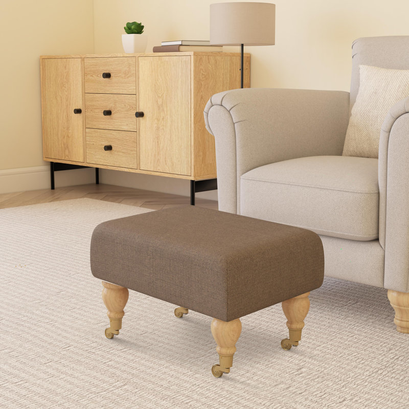 Autryville Wood Caster Leg - Plush, Poz, Natural, Mocha Brown