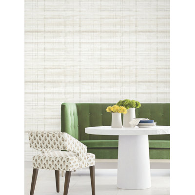 Vanishing Point Dove Striated Wallpaper