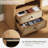 Cevat 23.6'' Rattan End Table with Ample Storage, Boho Nightstand with Charging Station-1260762250