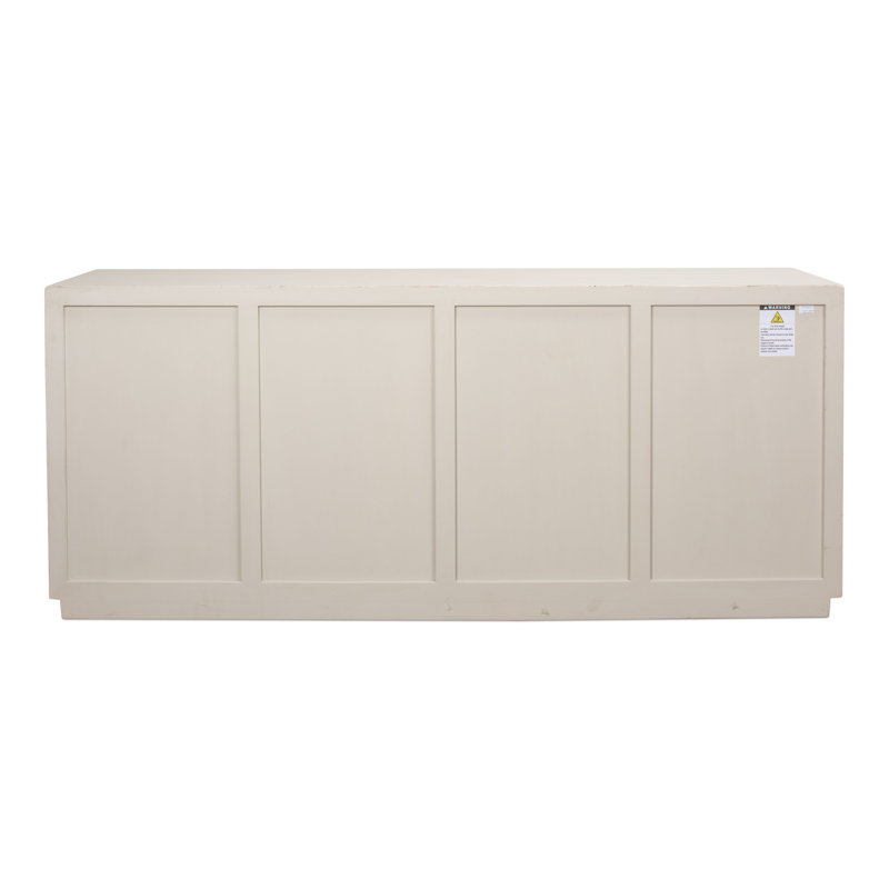 Hollis 80'' W Solid Wood Sideboard, Antique White