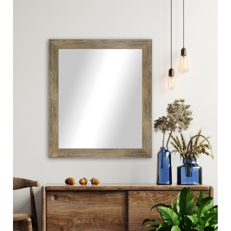 Engineered Wood Flat Mirror, 33" x 46"