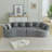 Compression Cloud Sectionals, 111.5 Inch Corduroy Modern Sofa For Home