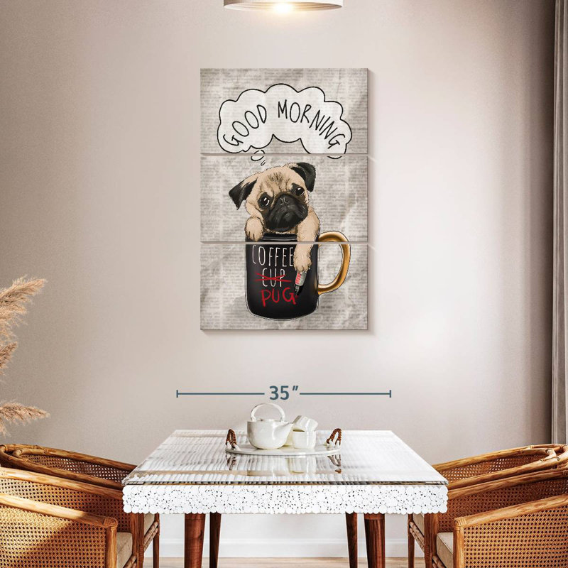 Ketti Coffee Pug, 45" H x 28" W