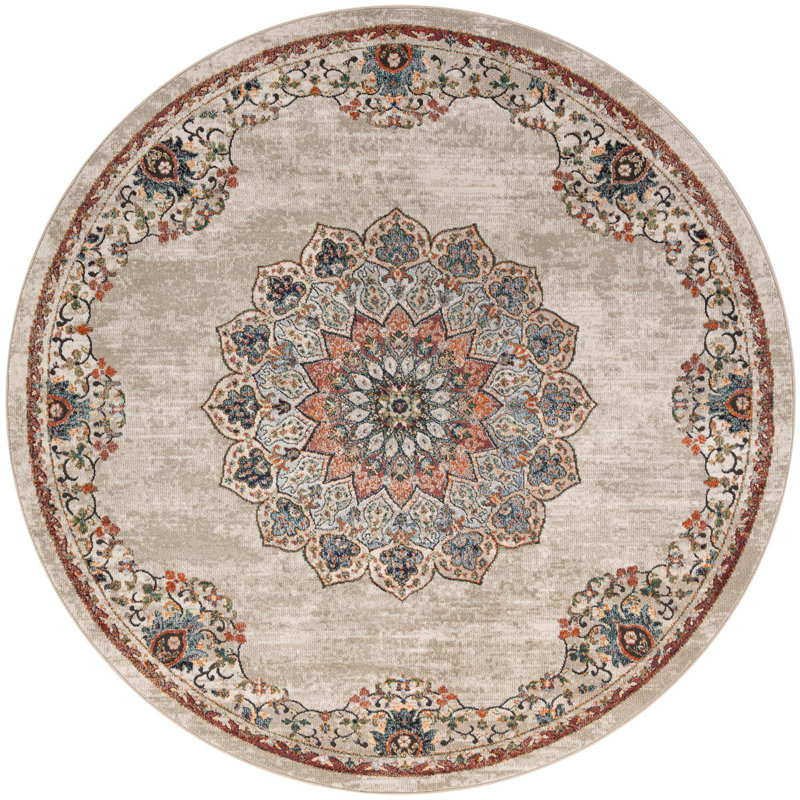 Tasharra Rug, Beige, Round 8'
