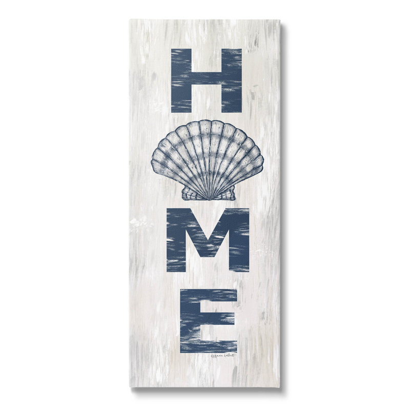 Art mural sur toile Home Home, L 10 po x H 24 po x P 1,5 po, Toile tendue