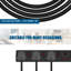 Wall Mounted 6-Way Extension Lead with Individual Switches, 13A Fused UK 3 Pin Plug-126544905-126544903
