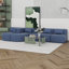 Canapé modulaire de 144 po avec deux chaises longues et cinq coussins de dossier, canapé-lit à combinaison libre pour le salon-738791180