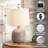 23.5" Farmhouse Resin Table Lamp with USB Type-C Ports and 3-Way Dimmable Light