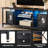 55" TV Stand for 65 Inch TV with LED, Industrial TV Console with Open Storage Shelf, Entertainment Center with Sturdy Metal Frame-44811062