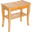 Banc de douche 100% naturel avec rangement - Toile 10,29 "Spa compact et fonctionnel