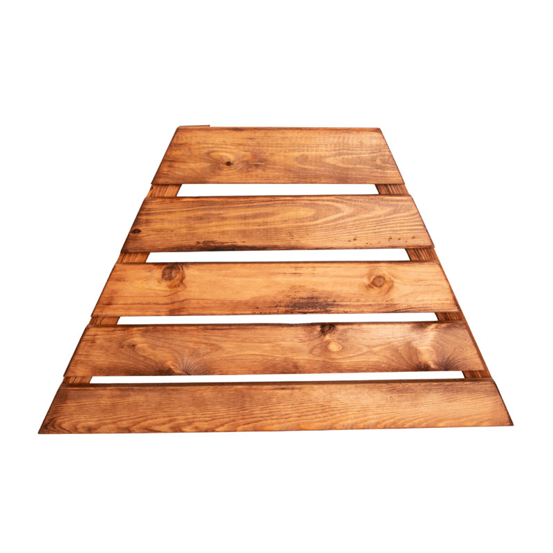 Cennet Hand Made Chunky Rustic Wooden Garden Furniture Angled Tray