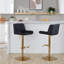 Tabouret de bar contemporain rembourré réglable avec pivot-895775543