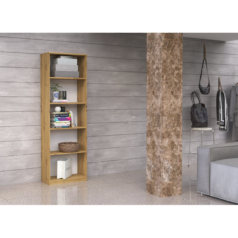 Paridhi Solid Wood Bookcase, (5 Shelves) 71.65"H x 15.75"W x 11.81"D