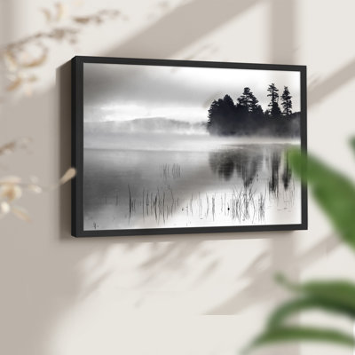 Automne lever de soleil sur le lac Raquette - reproduction encadrée