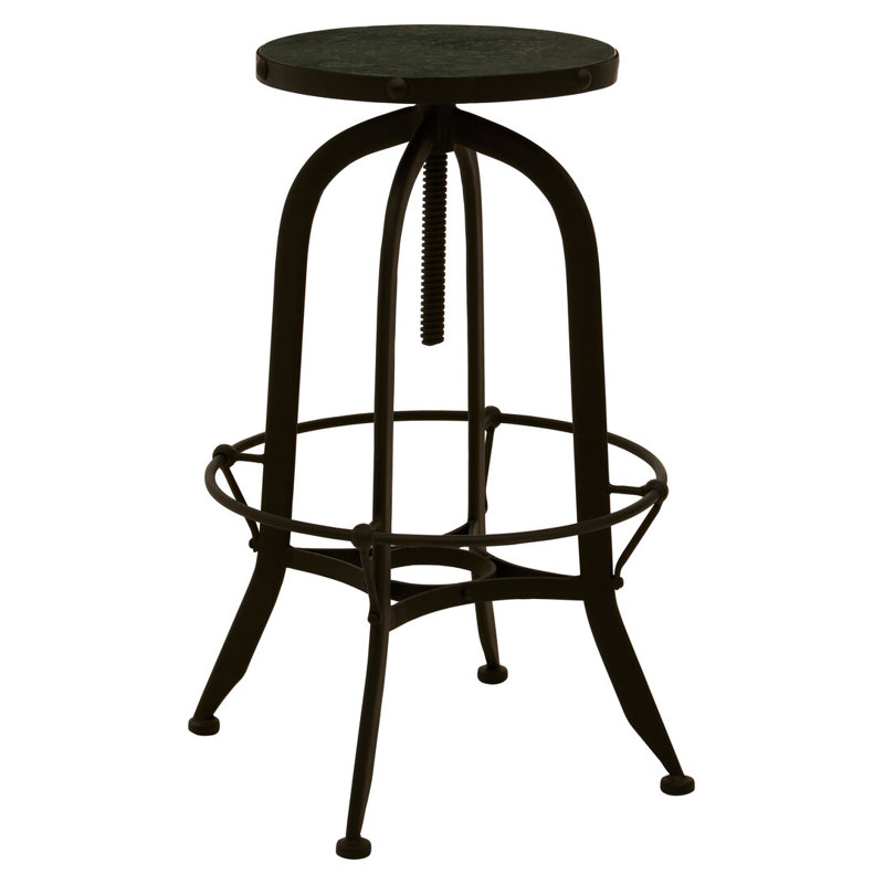 Counter Stool with Metal Frame, Green/Black