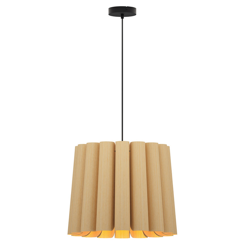 Luminaire suspendu unique à 1 lumière Renata, Frêne