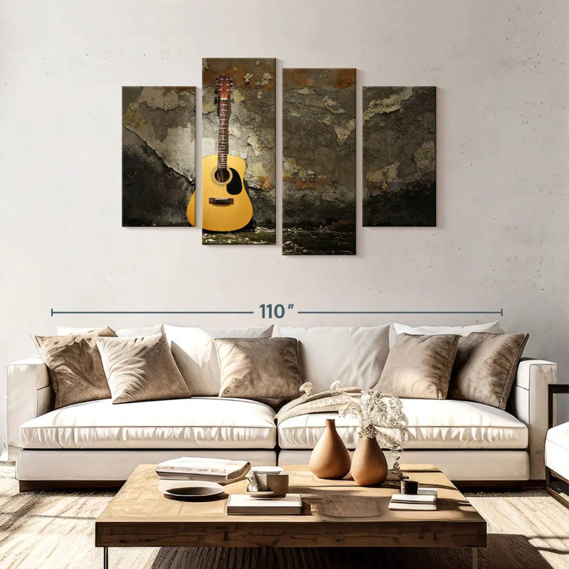 Guitare acoustique Abarca Grunge, H 48 po x l 75 po