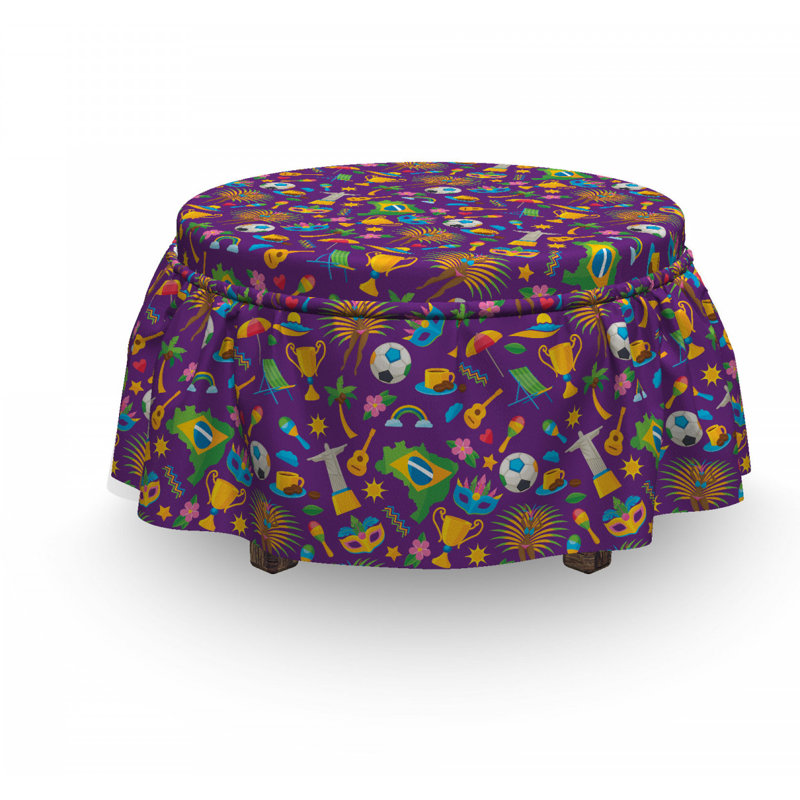 Housse pour repose-pieds d’articles brésilien vibrant