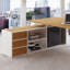 Bureau de direction en L en bois massif avec tiroirs Burlywood-464426088-464426092