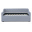 Lit de jour convertible rembourré avec dossier capitonné, canapé-lit polyvalent 3 en 6 avec lit gigogne escamotable et rangement latéral-129681206-129681208