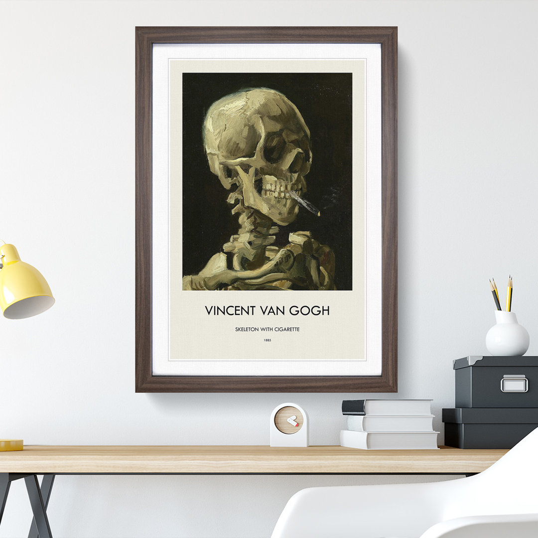 Cigarette with Skull by Vincent Van Gogh - Picture Frame Art Prints