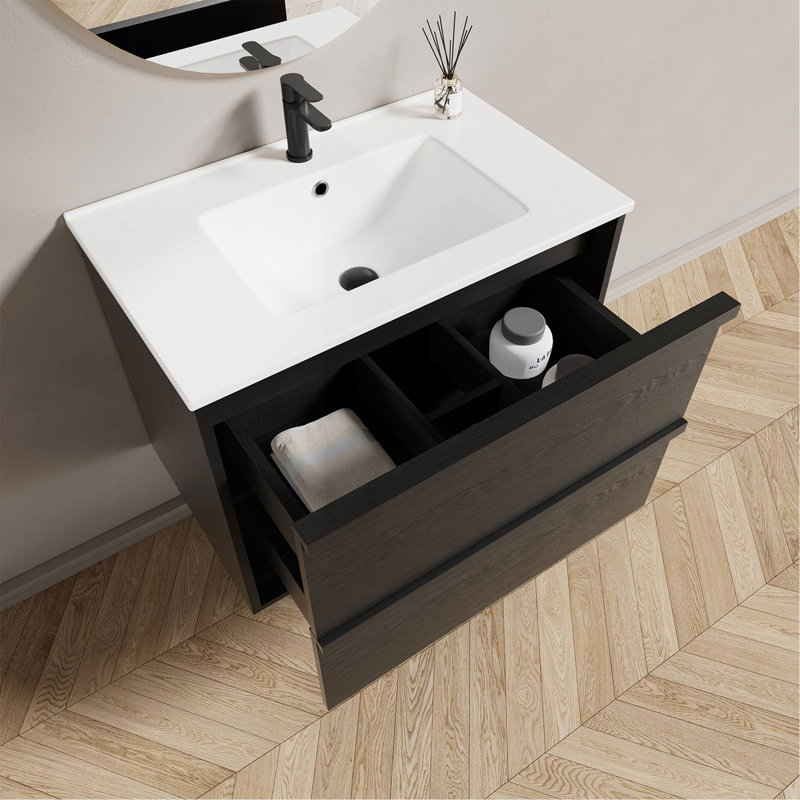 Meuble-lavabo 30 po avec lavabo en céramique, 30"