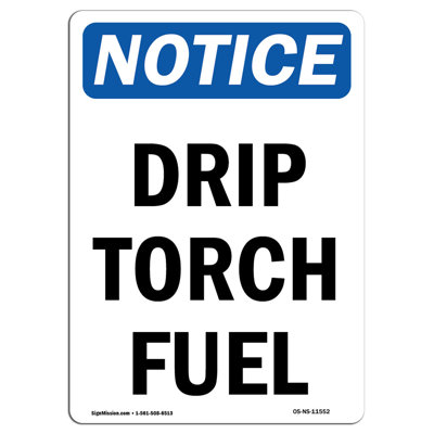 Drip Torch Fuel Sign
