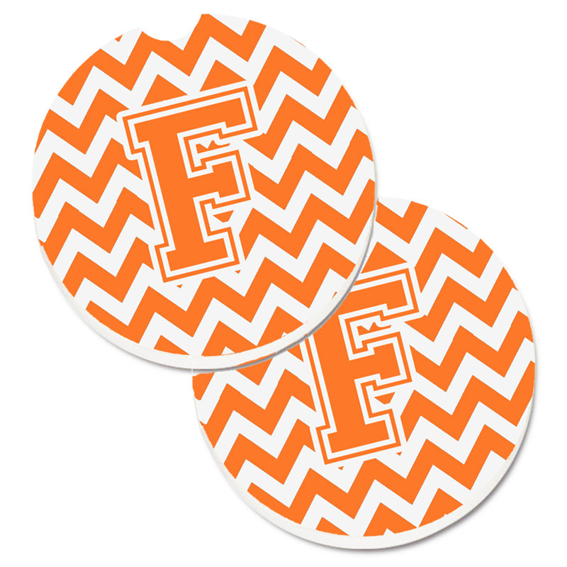Sous-verre pour voiture, F, Blanc / orange