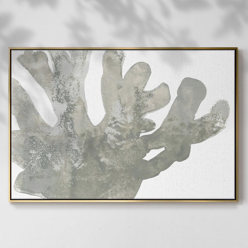 Stone Macro Coral I, reproduction d'art sur toile, Or, H 27 po x l 41 po x P 2 po