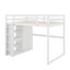 Lit mezzanine double avec tablettes et DEL-809838826