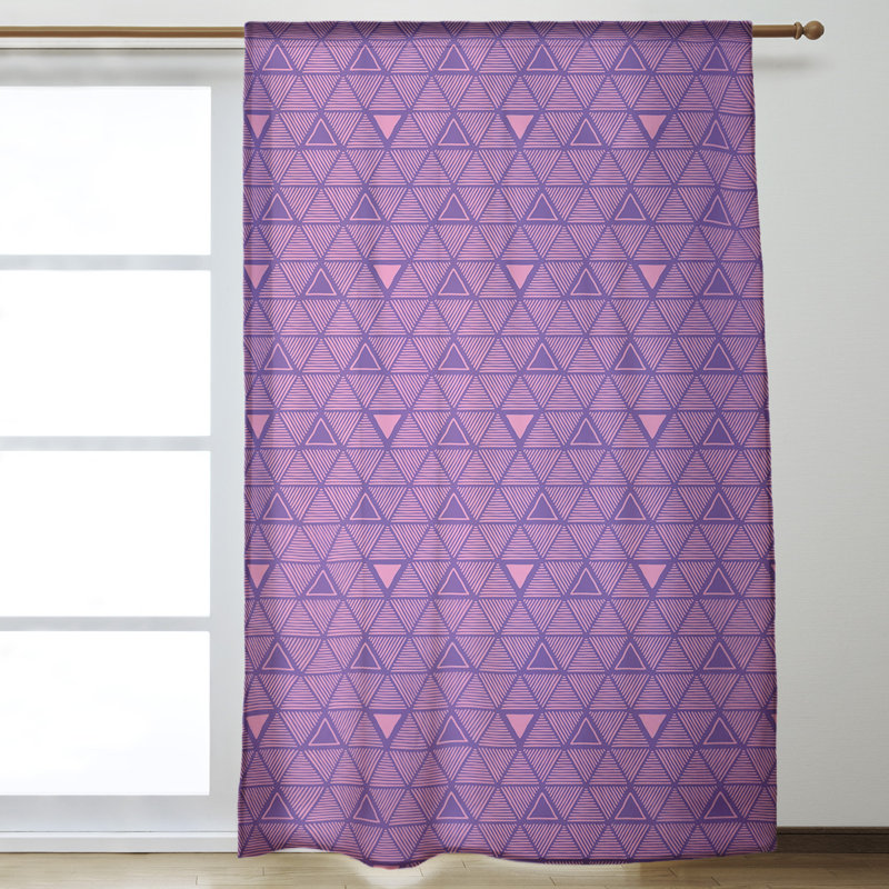 Jordao Room Darkening Curtain Single Panel, Purple/Pink
