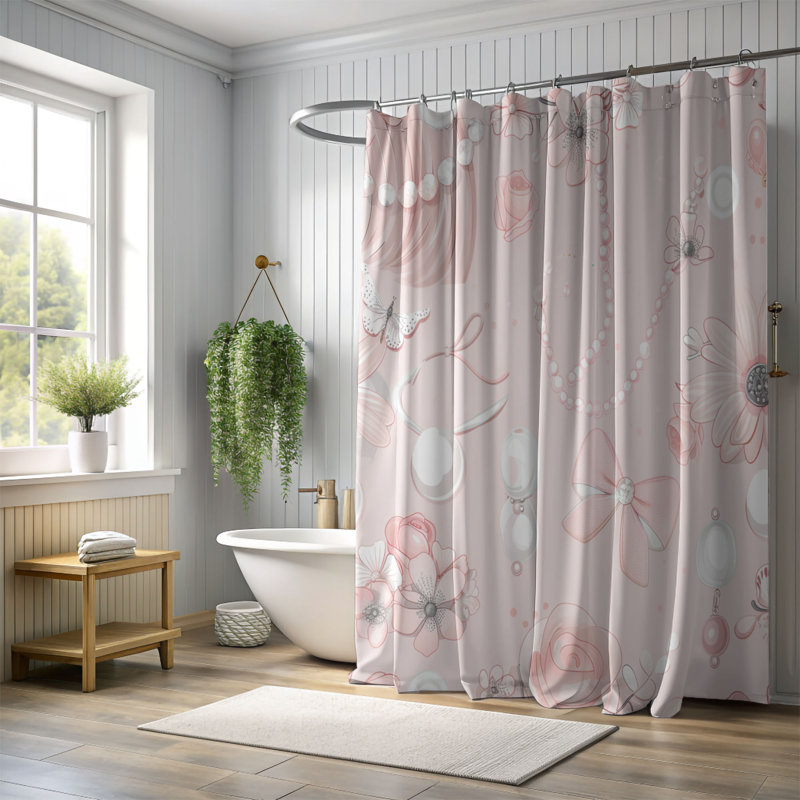 Joli rideau de douche 100, H 74 po x l 71 po