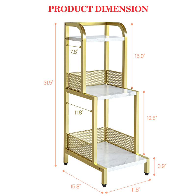 30cm W Metal Storage Rack