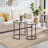 Baina 23.5"H Round Nesting End Table Set with Metal Frame-51277088