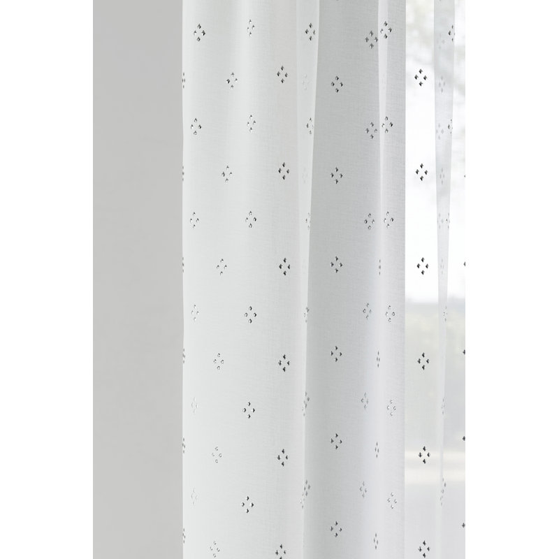 Motyka Sheer Curtain Single Panel, Silver, 140 x 229 cm