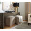 Square Leather Ottoman