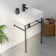 Turner 24" W x 16" D x 35" H Vitreous China Rectangular Console Bathroom Sink with Overflow