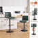 Lolar Swivel Upholstered Adjustable Height Counter Stool with Metal Frame
