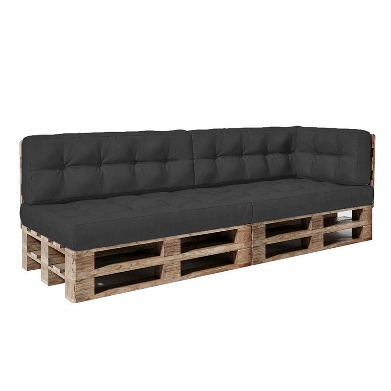 5 Piece Sofa Cushion Set, Anthracite