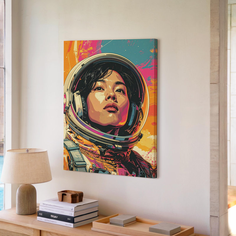Toile astronaute Pop Art, H 9 po x l 12 po