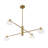 Modern 4-Light Clear Ellipse Glass Layered Chandelier
